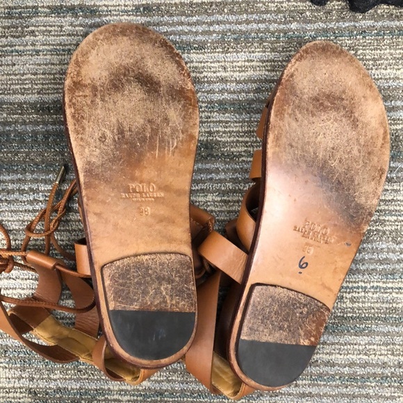 Ralph Lauren Polo Jackie Gladiator Tie up Sandals - Picture 7 of 11